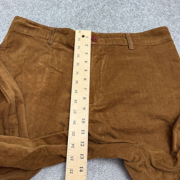 Betabrand Corduroy Straight Leg Pants Mens 36x32 Brown Rabbit Bunny Lined Casual - Picture 12 of 16